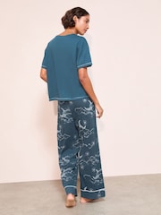 Friends Like These Navy Moon and Starts Short Sleeve Pyjamas - Image 4 of 4