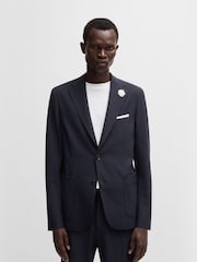 BOSS Blue Hanry Slim-Fit Tailored Suit Jacket - Image 1 of 7
