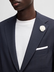 BOSS Blue Hanry Slim-Fit Tailored Suit Jacket - Image 4 of 7