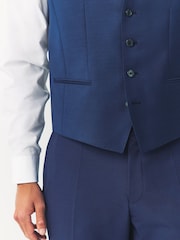 BOSS Dark Blue Slim Fit Tailored Waistcoat - Image 4 of 5