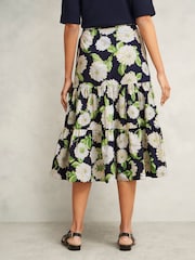 Hobbs Blue Dorothea 100% Cotton Skirt - Image 2 of 4