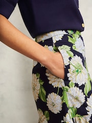 Hobbs Blue Dorothea 100% Cotton Skirt - Image 3 of 4