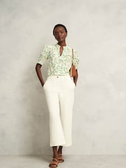 Hobbs White 100% Cotton Marianna Blouse - Image 1 of 4