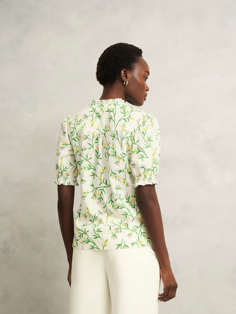 Hobbs White 100% Cotton Marianna Blouse - Image 2 of 4