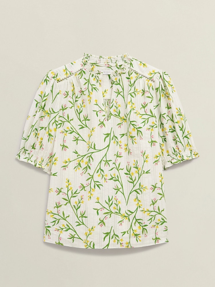 Hobbs White 100% Cotton Marianna Blouse - Image 4 of 4