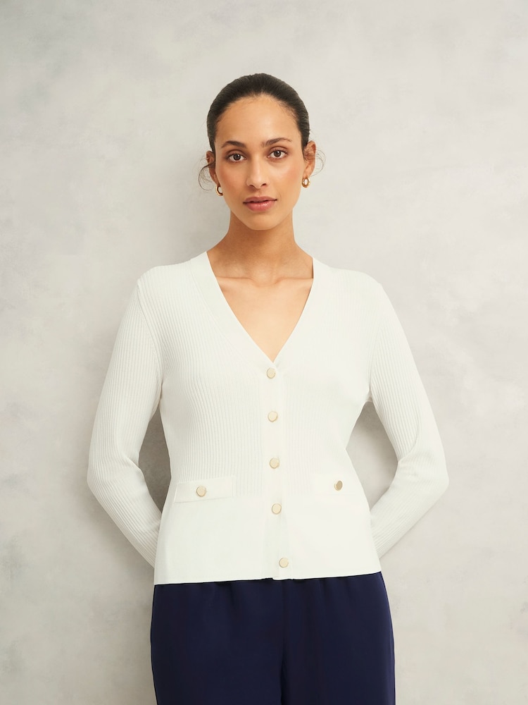 Hobbs Ivory Aubrey Cardigan - Image 1 of 4 Hobbs Ivory Aubrey Cardigan - Image 1 of 4