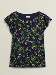 Hobbs Blue Nessie Printed Top - Image 4 of 4