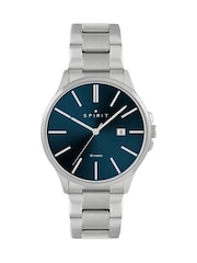 Spirit Gents Silver Tone Classic Polished Bracelet Watch - Image 1 of 4