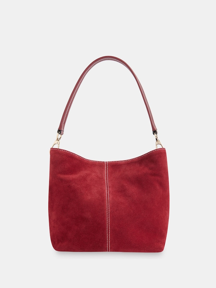 Whistles Red Raya Contrast Stitch Small Bag - Image 1 of 5