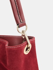 Whistles Red Raya Contrast Stitch Small Bag - Image 4 of 5