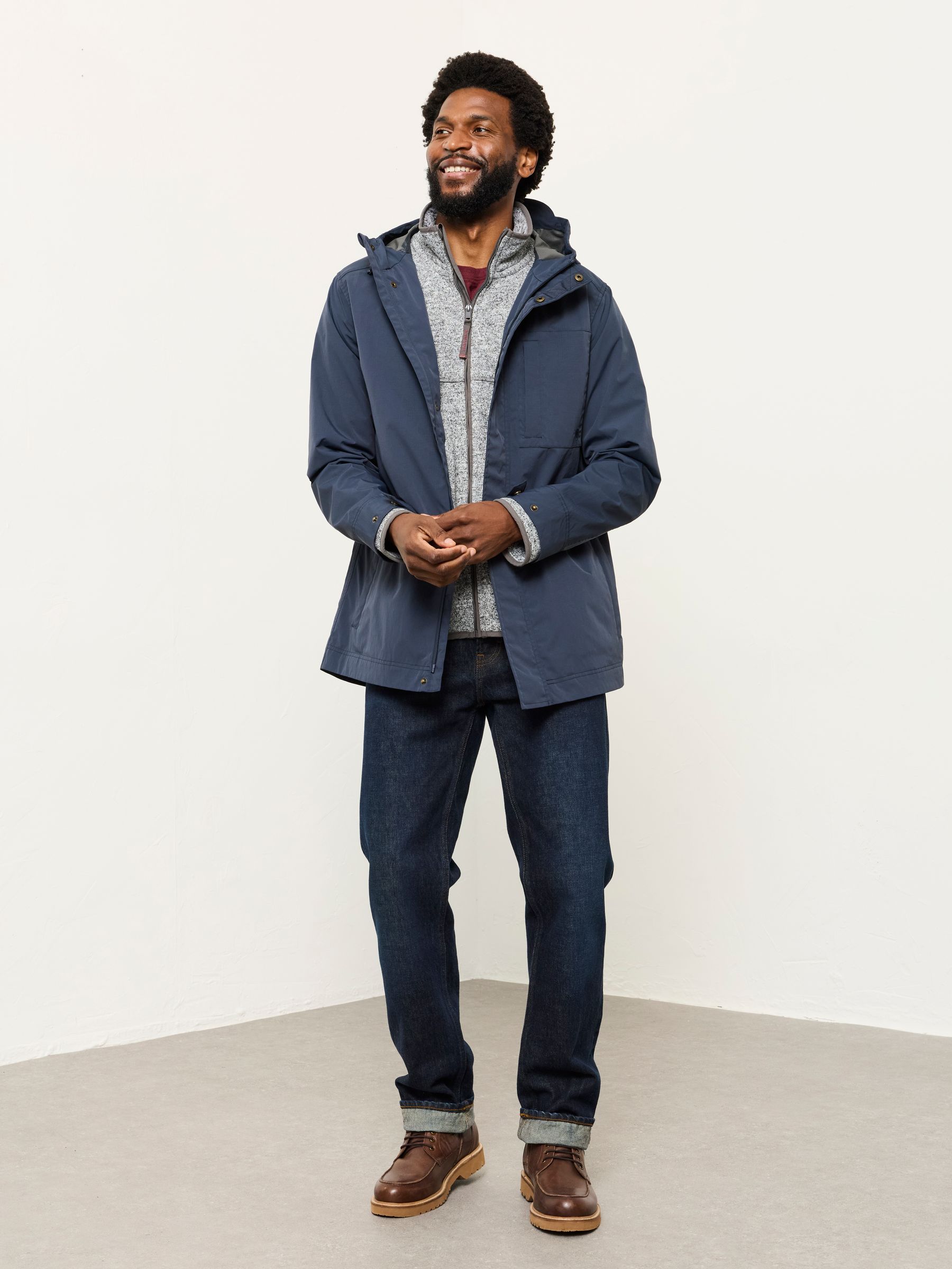 Buy FatFace Navy Blue Waterproof Lightweight Jacket from Next USA