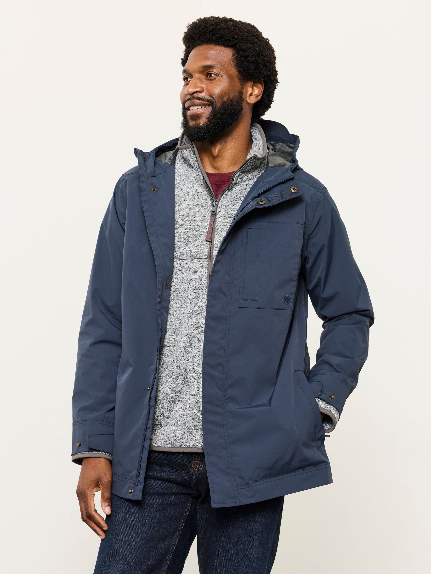 Buy FatFace Navy Blue Waterproof Lightweight Jacket from Next USA
