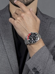 Spirit Gents Silver Tone Black Dial Stainless Steel Bracelet Watch - Image 3 of 4