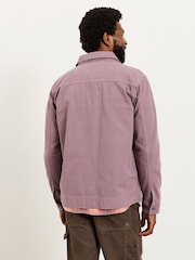 FatFace Dusky Purple Canvas Two Pocket Worker Jacket - Image 2 of 6