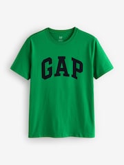 Gap Dark Green Everyday Logo 100% Cotton Crew Neck Short Sleeve T-Shirt - Image 1 of 5