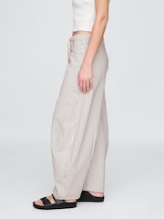 Gap Black/White Stripe High Rise Denim Stripe Horseshoe Jeans - Image 3 of 5