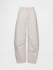Gap Black/White Stripe High Rise Denim Stripe Horseshoe Jeans - Image 5 of 5