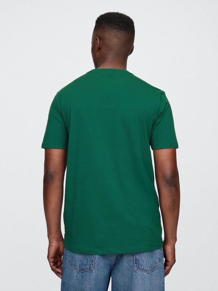 Gap Green Everyday Soft Logo T-Shirt - Image 2 of 5 Gap Green Everyday Soft Logo T-Shirt - Image 2 of 5