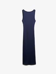 Superdry Blue Jersey Twist Back Midi Dress - Image 5 of 6