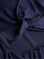 Superdry Blue Jersey Twist Back Midi Dress - Image 6 of 6