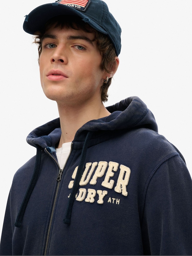Superdry Vintage Athletic 100% Cotton Zip Hoodie - Imagen 4 de 4