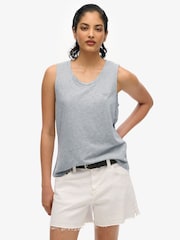 Superdry Grey Studios Strappy Vest - Image 1 of 6