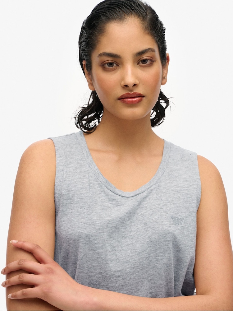Superdry Grey Studios Strappy Vest - Image 4 of 6