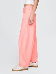 Gap Pink Neon Cotton High Waisted Ankle Length Horseshoe Jeans - Image 4 of 6