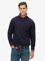 Superdry Blue The Merchant Store 100% Cotton Sweatshirt - Image 1 of 6