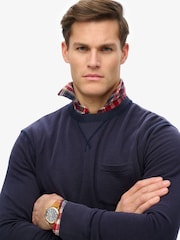 Superdry Blue The Merchant Store 100% Cotton Sweatshirt - Image 4 of 6