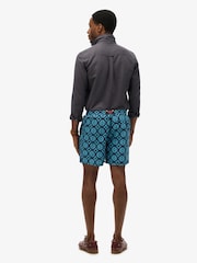 Superdry Blue Tile Print Swim Shorts - Image 3 of 8
