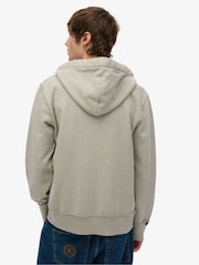 Superdry Grey 100% Cotton Vintage Athletic Zip Hoodie - Image 2 of 5