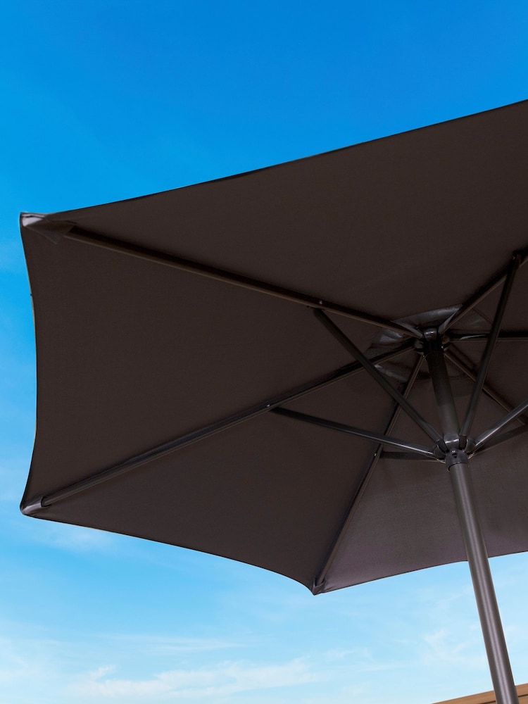 Charles Bentley Black Traditional Market Style Garden Parasol - Image 2 of 4