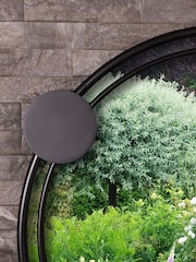 Charles Bentley Black Warsaw Round Garden Mirror With Dots Design - Image 2 of 6
