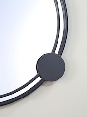 Charles Bentley Black Warsaw Round Garden Mirror With Dots Design - Image 4 of 6