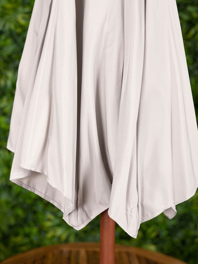 Charles Bentley Grey Elegant Wooden Garden Parasol - Image 2 of 5