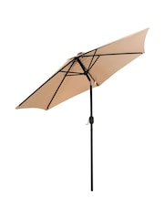 Charles Bentley Beige Stylish Garden Parasol with Crank - Image 4 of 5
