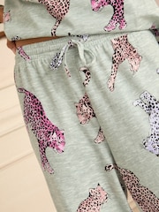 Love & Roses Grey Jersey Long Sleeve Pyjamas Set - Image 3 of 5
