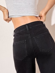 Friends Like These Washed Black Wide Leg Cropped Jeans - Image 4 of 5