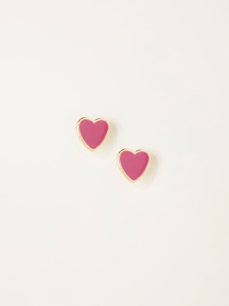FatFace Gold Tone Heart Stud Earrings - Image 1 of 2