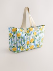 Lemon Print Reusable Canvas Bag - Image 3 of 6
