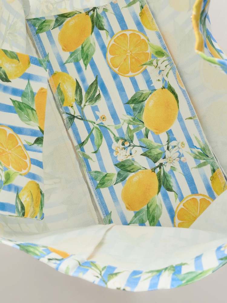 Lemon Print Reusable Canvas Bag - Image 6 of 6