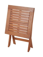 Charles Bentley Brown Small Eucalyptus Folding Garden Side Table - Image 4 of 5