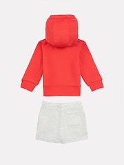 New Balance Red Kids 100% Cotton Hoodie & Shorts Set - Image 2 of 5