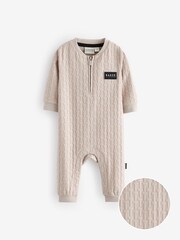 Baker by Ted Baker Stone 'T' Textured Romper - Image 1 of 4