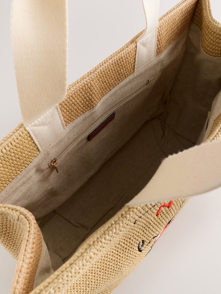 Natural Raffia Effect Tote Bag - Image 9 of 9