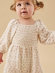 MORI Green Floral 100% Cotton Muslin Playsuit - Image 1 of 4