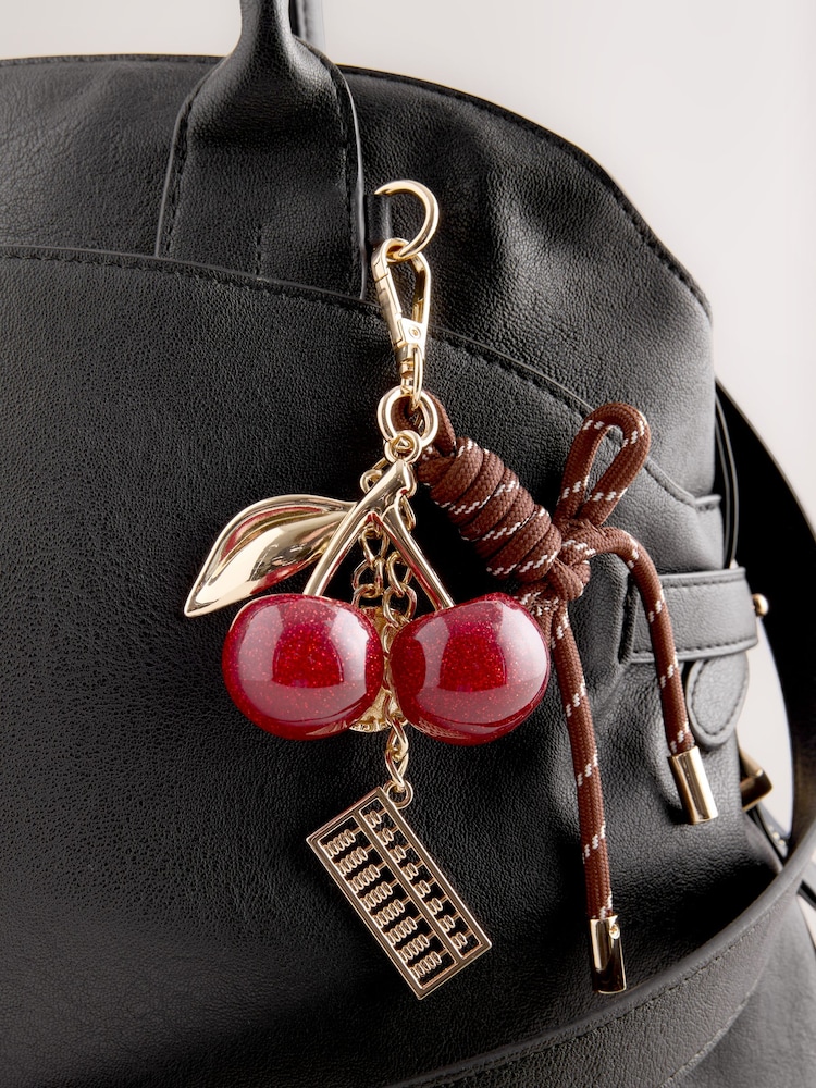 Black Large Tote Bag with Charms - Image 3 of 5