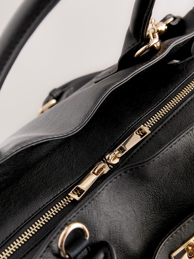 Black Large Tote Bag with Charms - Image 4 of 5