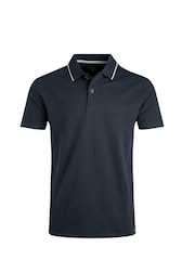 Weird Fish Blue Powell Textured 100% Cotton Polo Shirt - Image 1 of 1